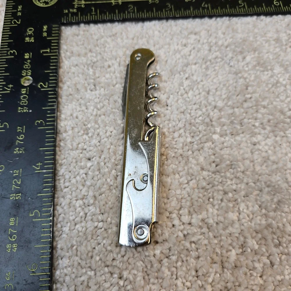Winco Wine Opener Silver #249‎ Waiters Corkscrew Foil Cutter Bottle Opener